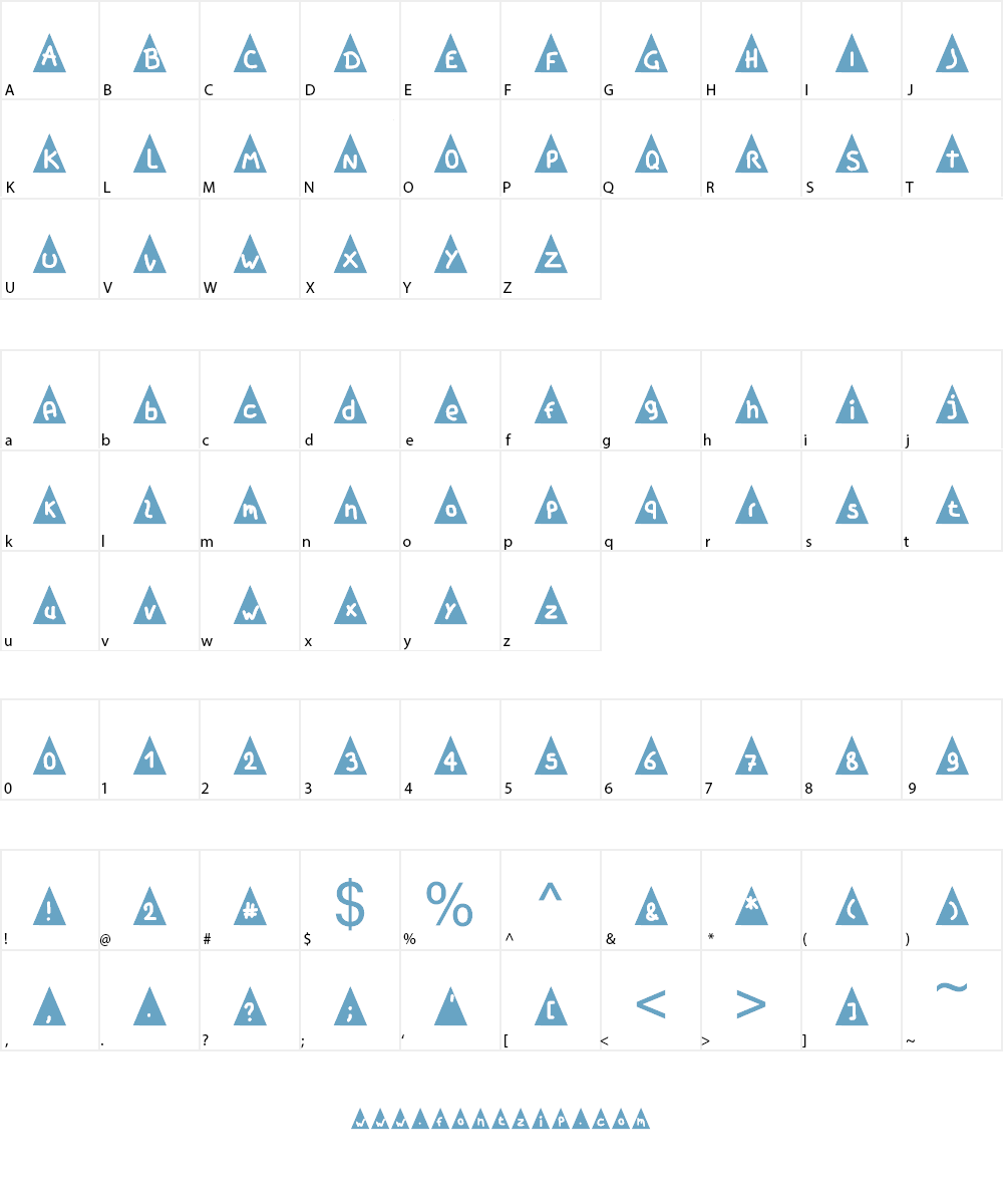 piramide world Font Character